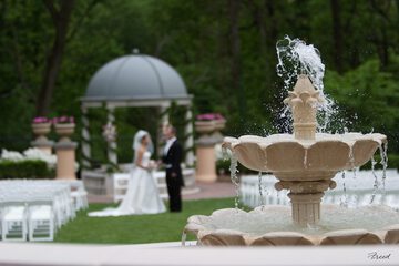 Outdoor wedding area