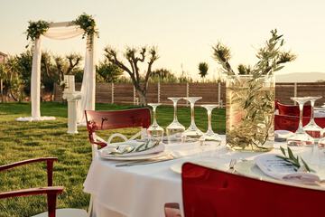 Outdoor wedding area