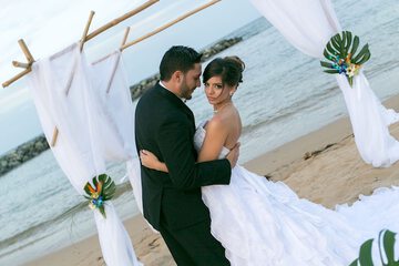 Outdoor wedding area