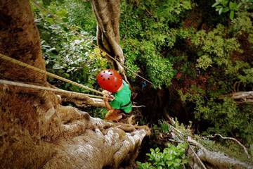 Outdoor rock climbing