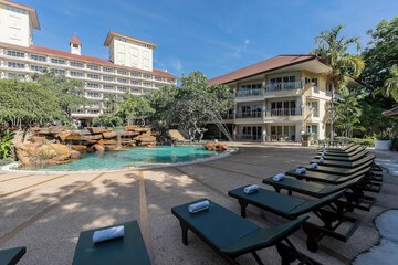Outdoor banquet area