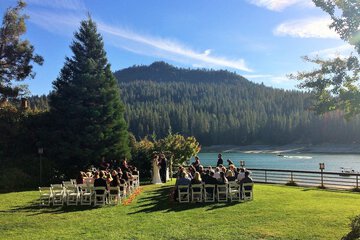Outdoor wedding area