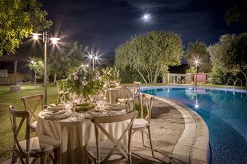 Outdoor wedding area