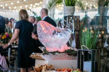 Outdoor banquet area