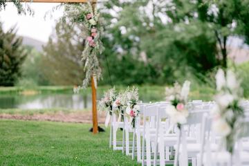 Outdoor wedding area