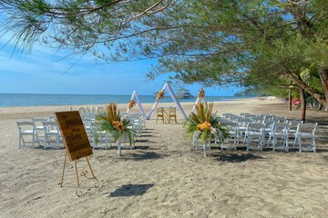 Outdoor wedding area