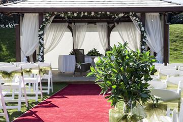 Outdoor wedding area