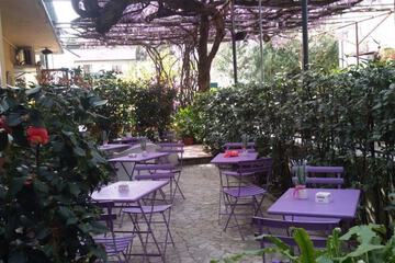 Outdoor banquet area