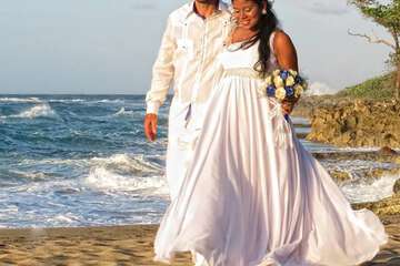 Outdoor wedding area