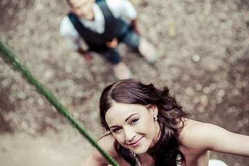 Outdoor wedding area