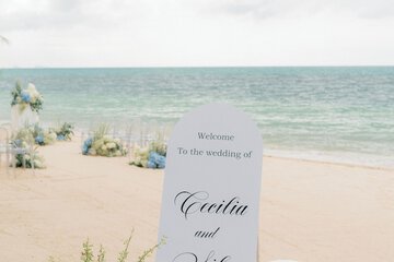 Outdoor wedding area