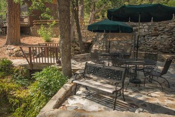 Outdoor banquet area