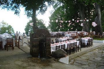 Outdoor wedding area