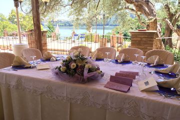Outdoor wedding area