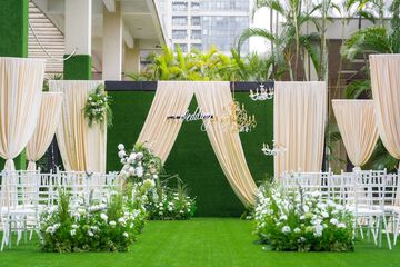 Outdoor wedding area