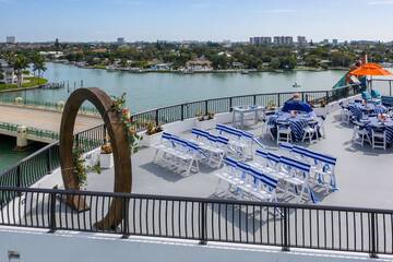 Outdoor wedding area