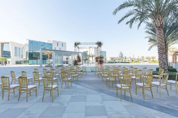 Outdoor wedding area