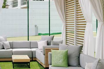 Outdoor wedding area