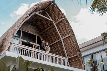 Outdoor wedding area