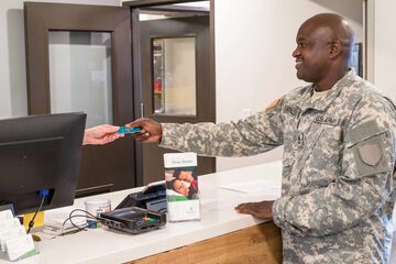 Check-in/check-out kiosk