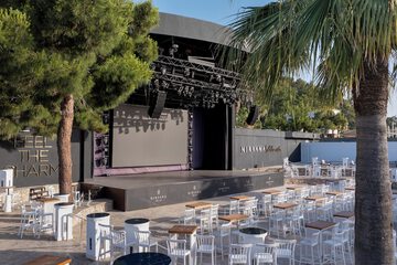 Outdoor banquet area