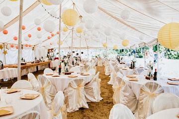 Outdoor wedding area