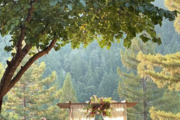 Outdoor wedding area