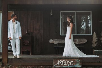 Outdoor wedding area