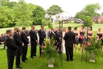 Outdoor wedding area