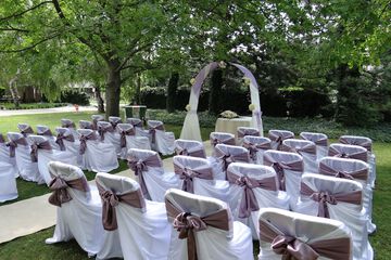 Outdoor wedding area