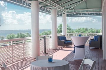 Outdoor wedding area