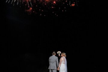 Outdoor wedding area
