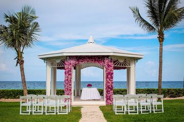 Outdoor wedding area