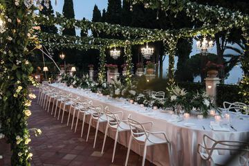 Outdoor wedding area