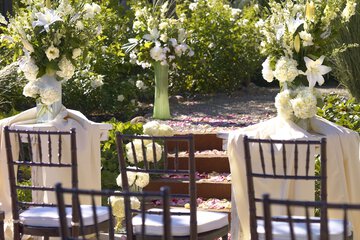 Outdoor wedding area