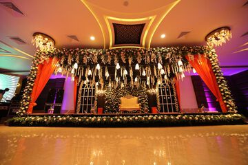 Outdoor banquet area