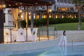 Outdoor wedding area
