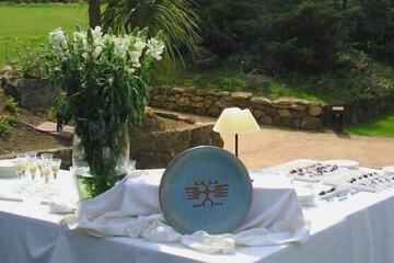Outdoor wedding area