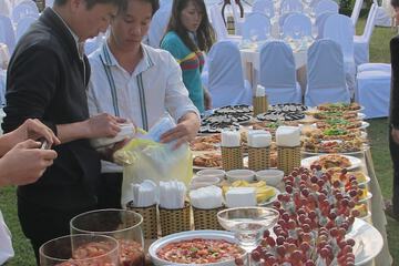 Outdoor wedding area
