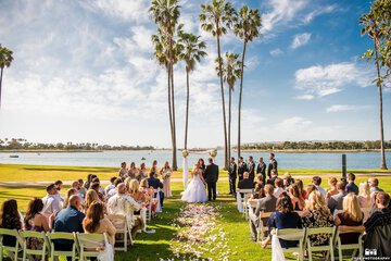 Outdoor wedding area