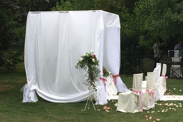 Outdoor wedding area