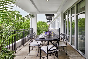 Outdoor banquet area