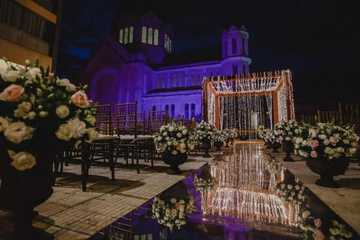 Outdoor banquet area