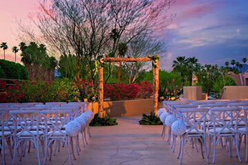 Outdoor wedding area