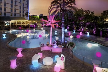 Outdoor banquet area