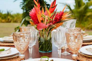 Outdoor wedding area