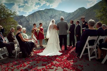 Outdoor wedding area