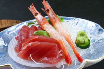 #Meal example_Although we are a rural inn, we also serve fresh sashimi!