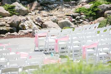 Outdoor banquet area