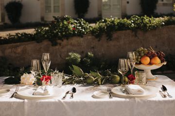 Outdoor banquet area